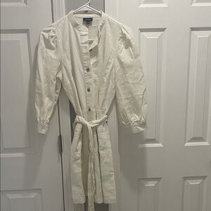 Who What Wear Cream Midi Dress